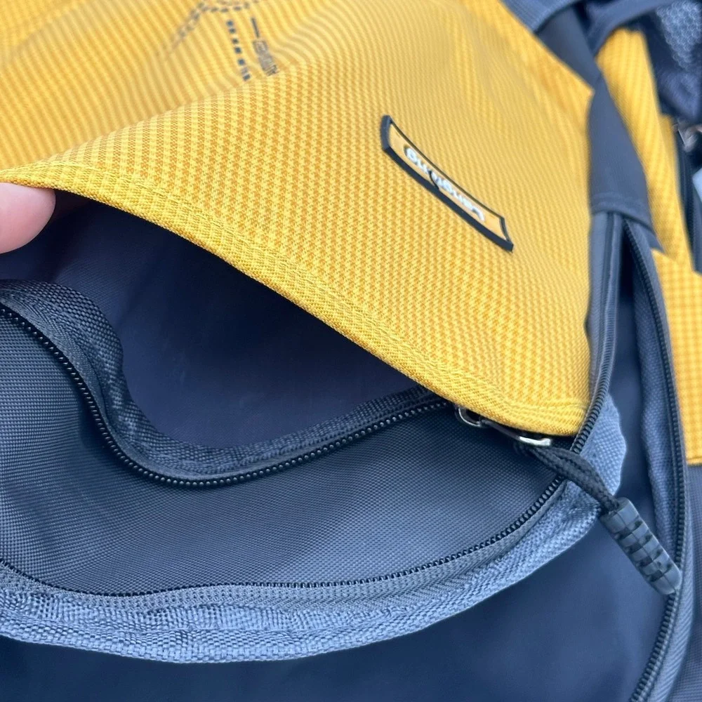 Langfeng Backpack Unisex Outdoor‎ Hiking Travel Rucksack Yellow Grey OS